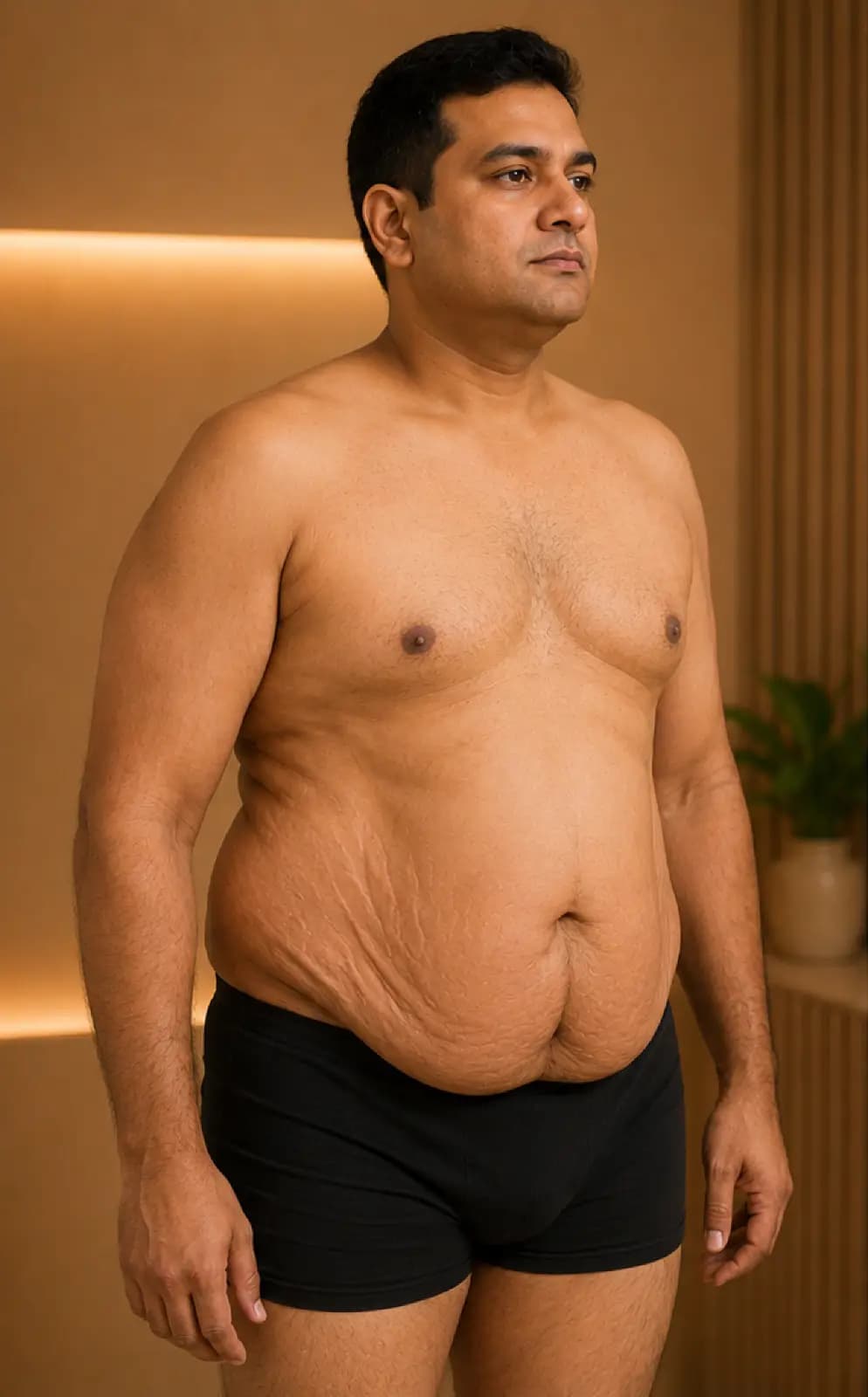 Before Post-Weight-Loss Body Contouring at MIGAKKI Skin & Hair Clinic